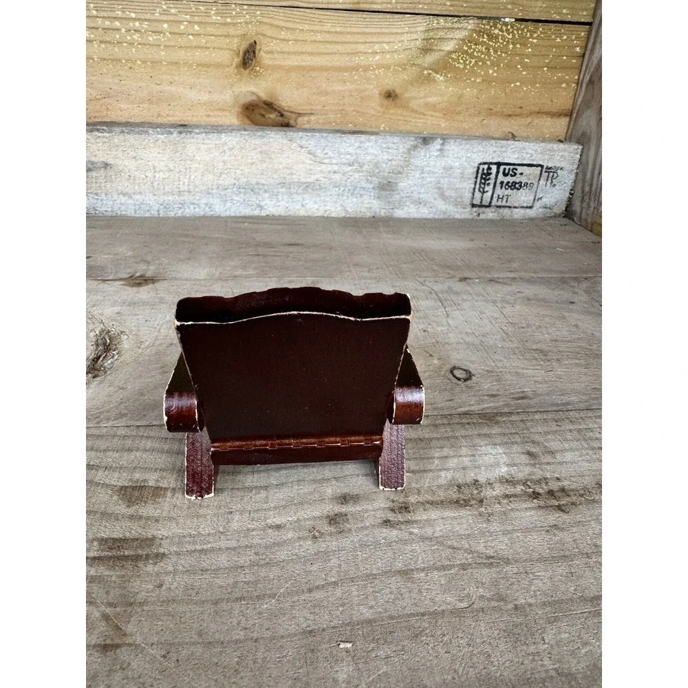 Wooden doll house‎ furniture deck chair/Living Room Chair Wooden Doll House